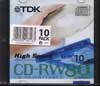 TDK CD-RW 4-10x, 700 mb slim, 10 шт.