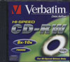 Verbatim CD-RW 8-10x, 700 mb, jewel